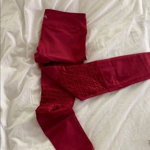 Joy Lab Red Mesh Detailed Leggings